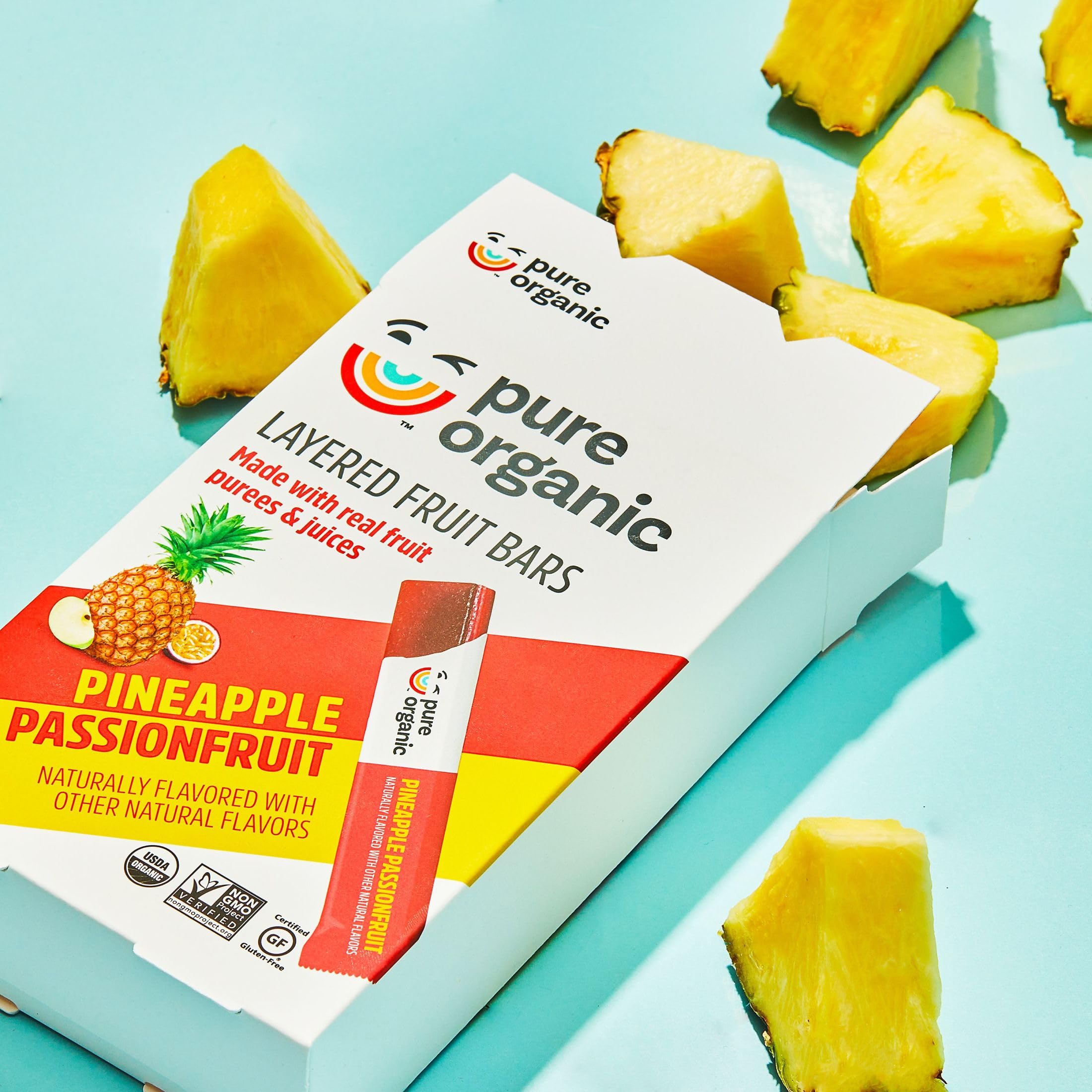Pure Organic individual wrappers emphasize portability for purse, car, or desk.