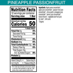 Pure Organic layered bars ingredients close-up highlight real fruit purees and natural flavors.