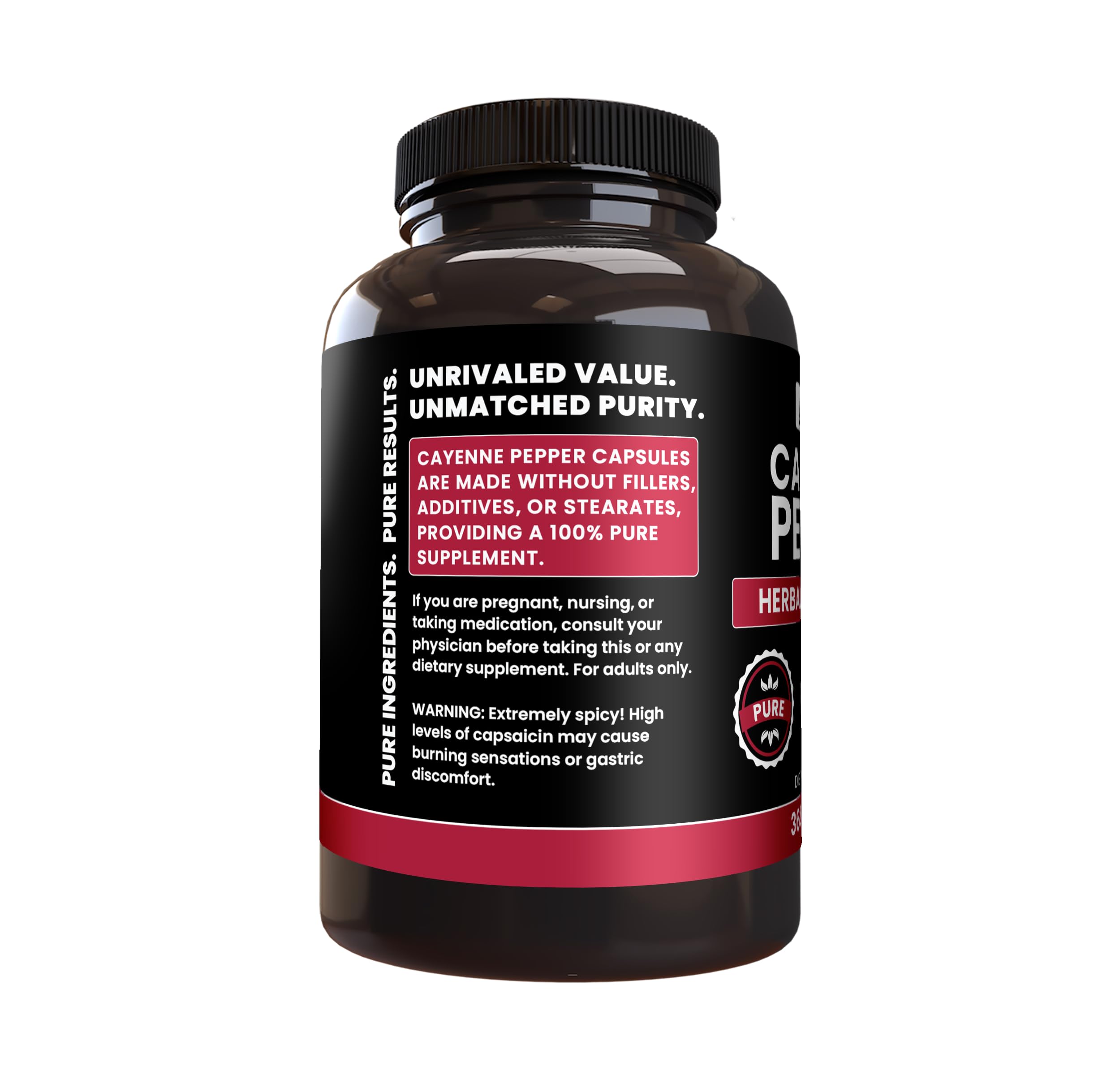 Pure Original Ingredients Cayenne Pepper capsules packaging in Utah for local quality