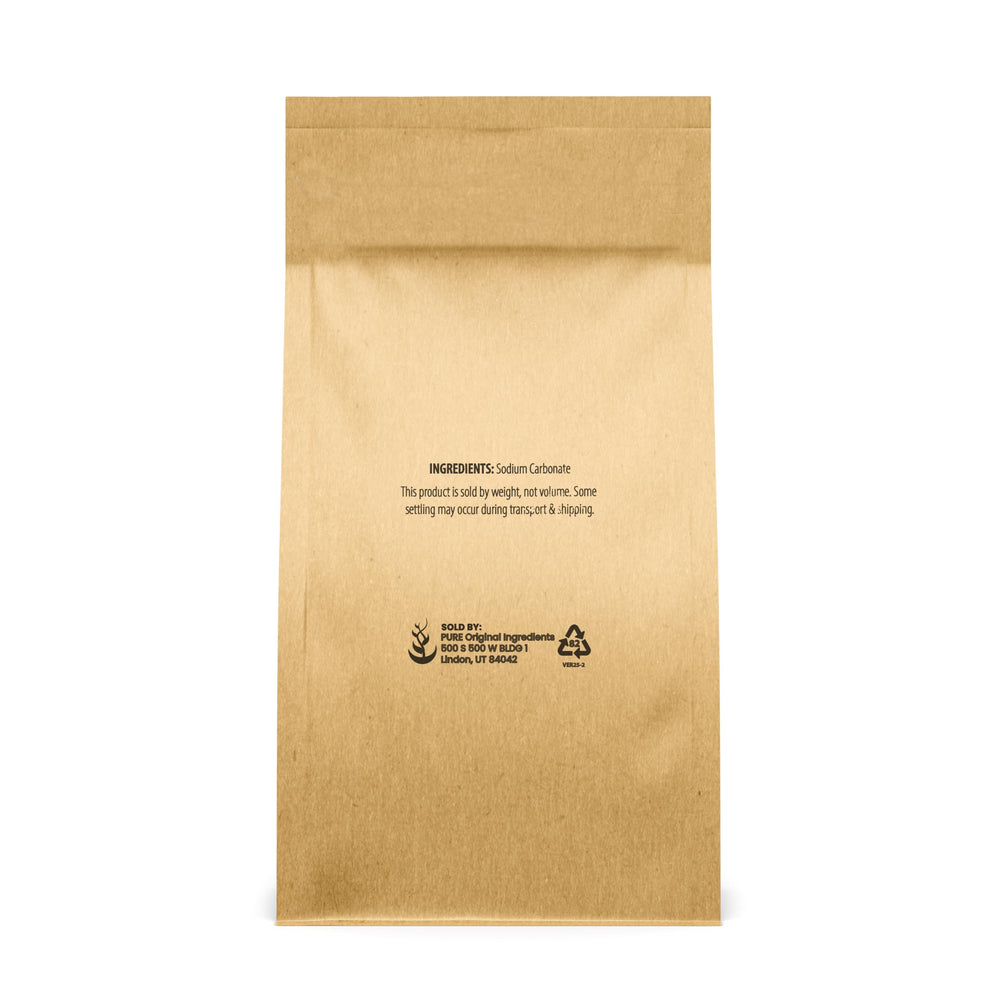 Pure Original Ingredients natural washing soda crystals close-up for cleaning tasks