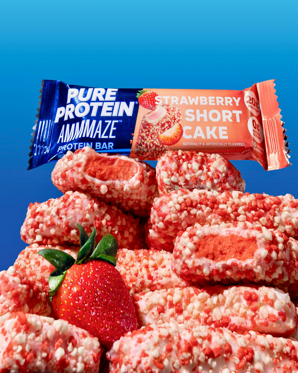 Pure Protein AMMMAZE 20g protein bar provides a protein-forward option for meal awareness.