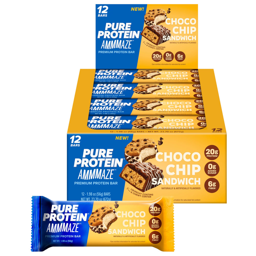 Pure Protein AMMMAZE bar packaging for on-the-go protein and flavor convenience.