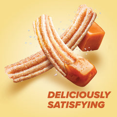 On-the-go Pure Protein Caramel Churro Bar in a gym bag for workouts.