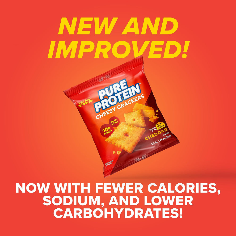 Pure Protein Cheesy Crackers low-carb guilt-free snacking option.