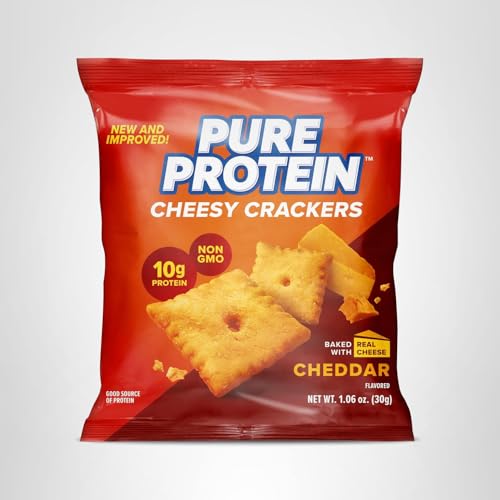 Pure Protein Cheesy Crackers post-workout bite for recovery.
