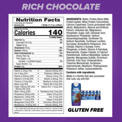 Glass of Pure Protein Chocolate Shake showing creamy texture for workouts