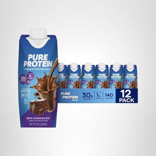 Keto-friendly label on Pure Protein Shake highlighting low sugar