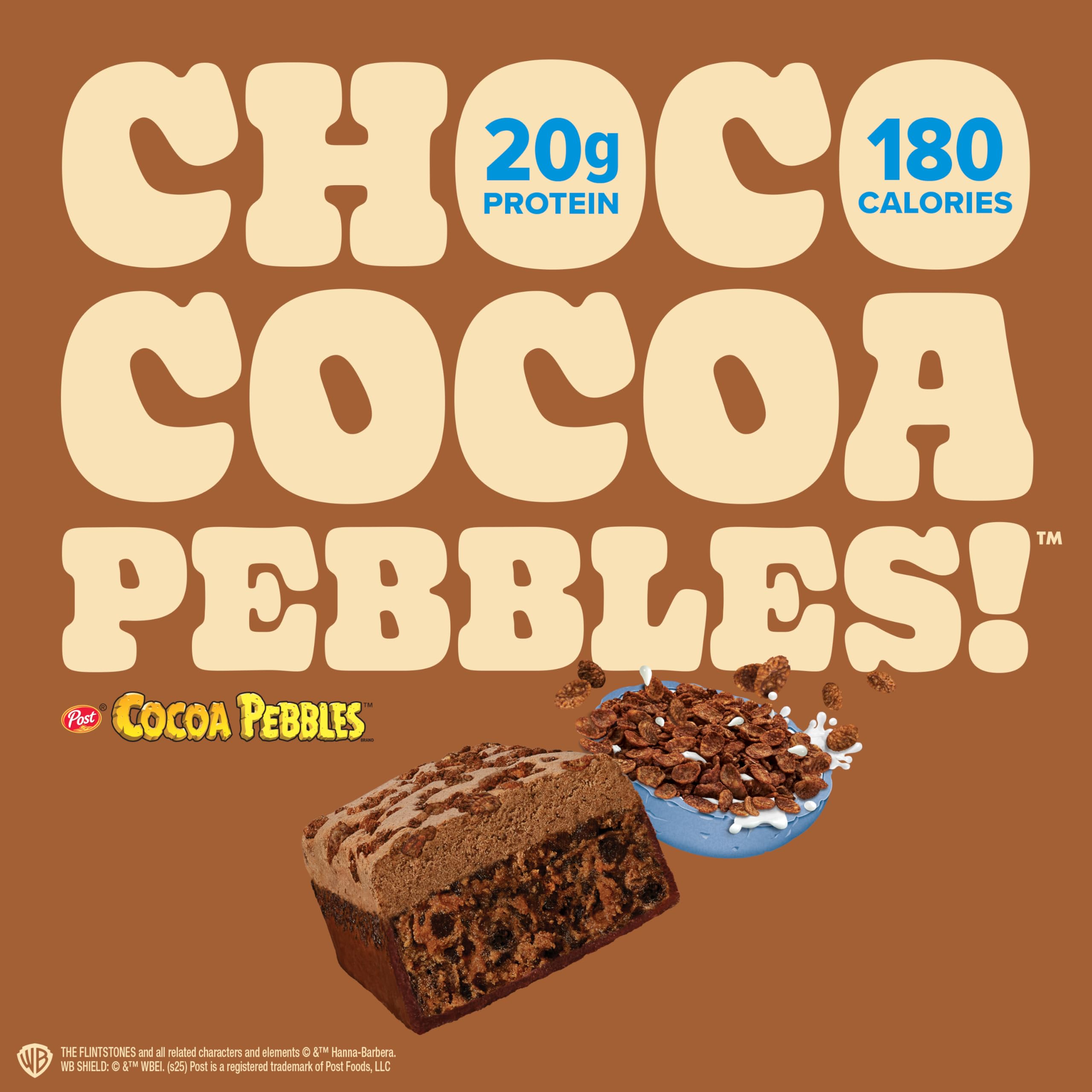 Cocoa PEBBLES cereal-milk flavor on Pure Protein bar