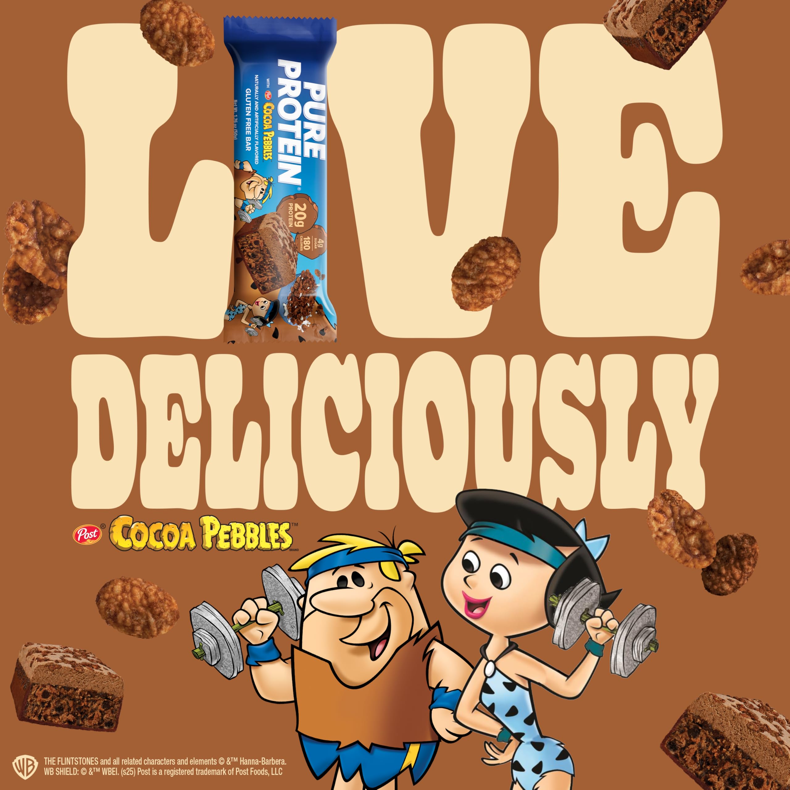 Pure Protein Cocoa PEBBLES bar ready for on-the-go fueling