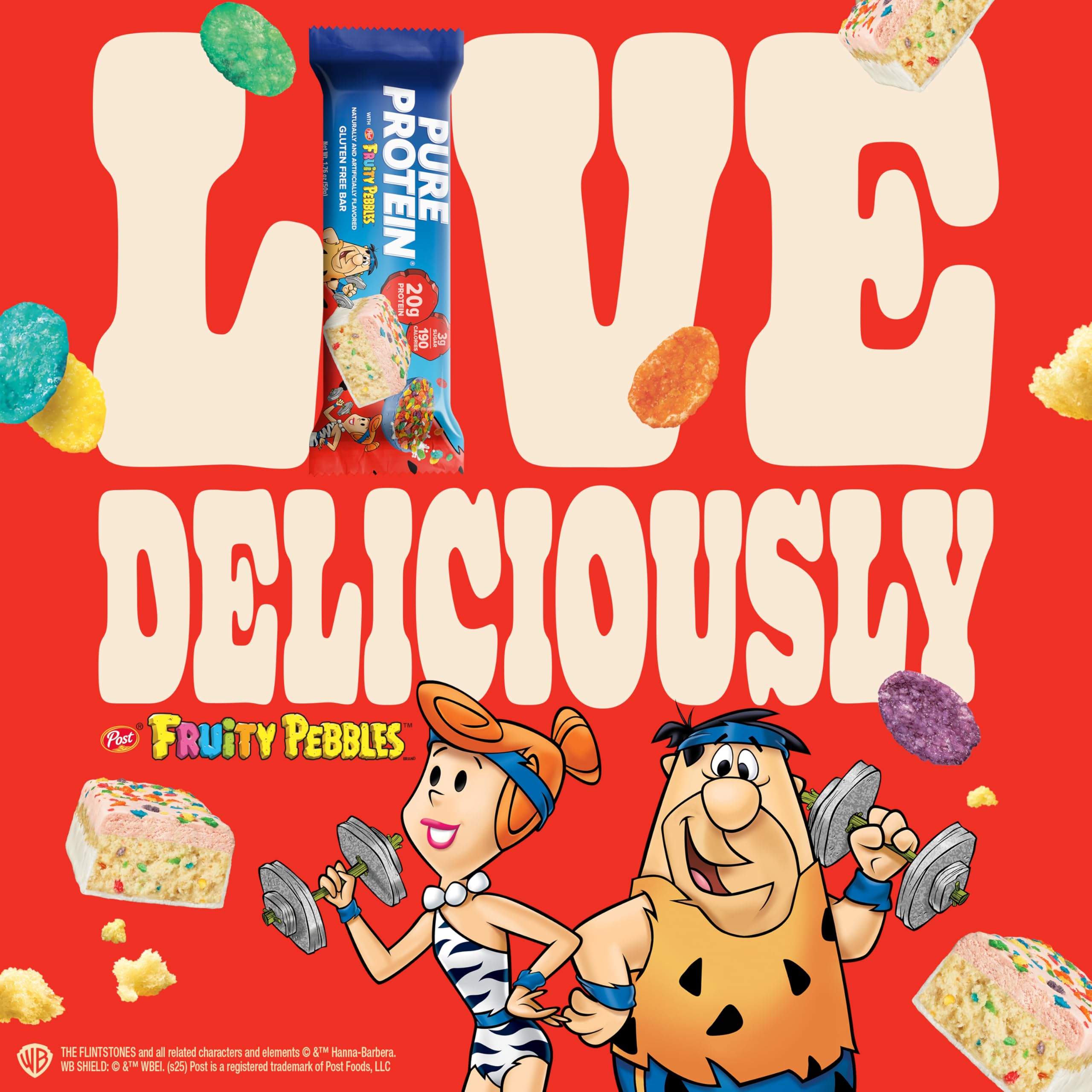 Pure Protein Fruity PEBBLES Bar gluten-free option for shared snack time.
