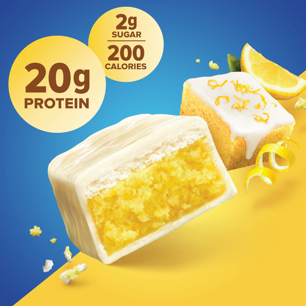 Pure Protein Lemon Cake Bar in gym bag, ideal pre- or post-workout fuel.