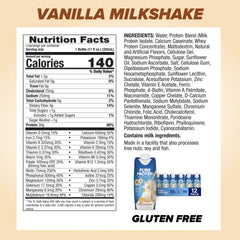 Pure Protein Vanilla Shake pour highlights quick post-workout protein option.