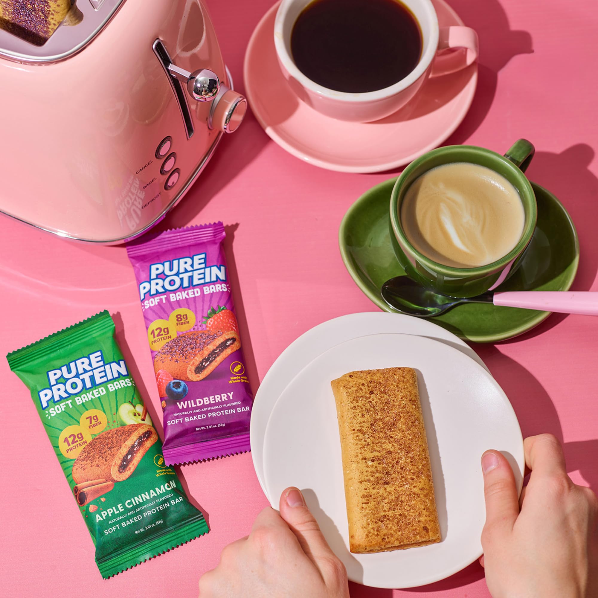 Families reach for Pure Protein Wildberry Bars at breakfast.