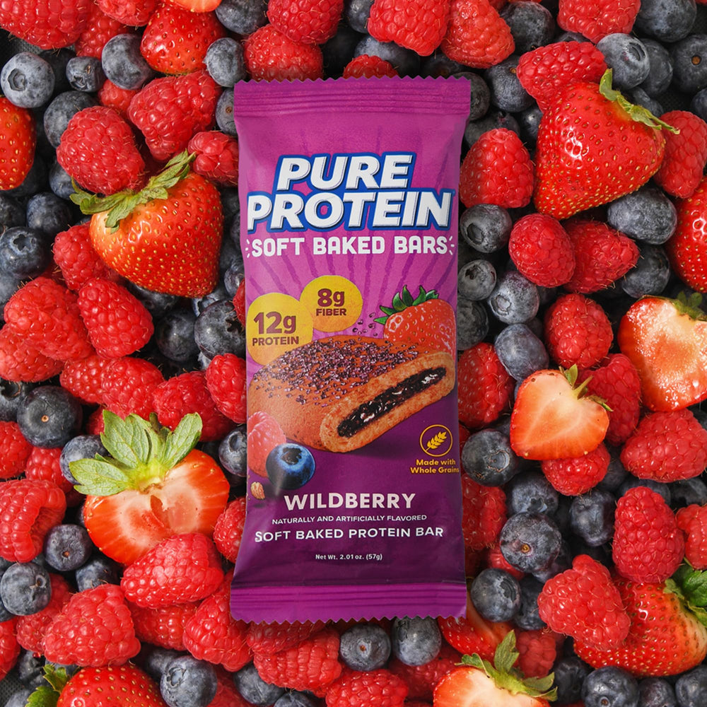 Ideal snack for hike or commute: Pure Protein Wildberry Bar.
