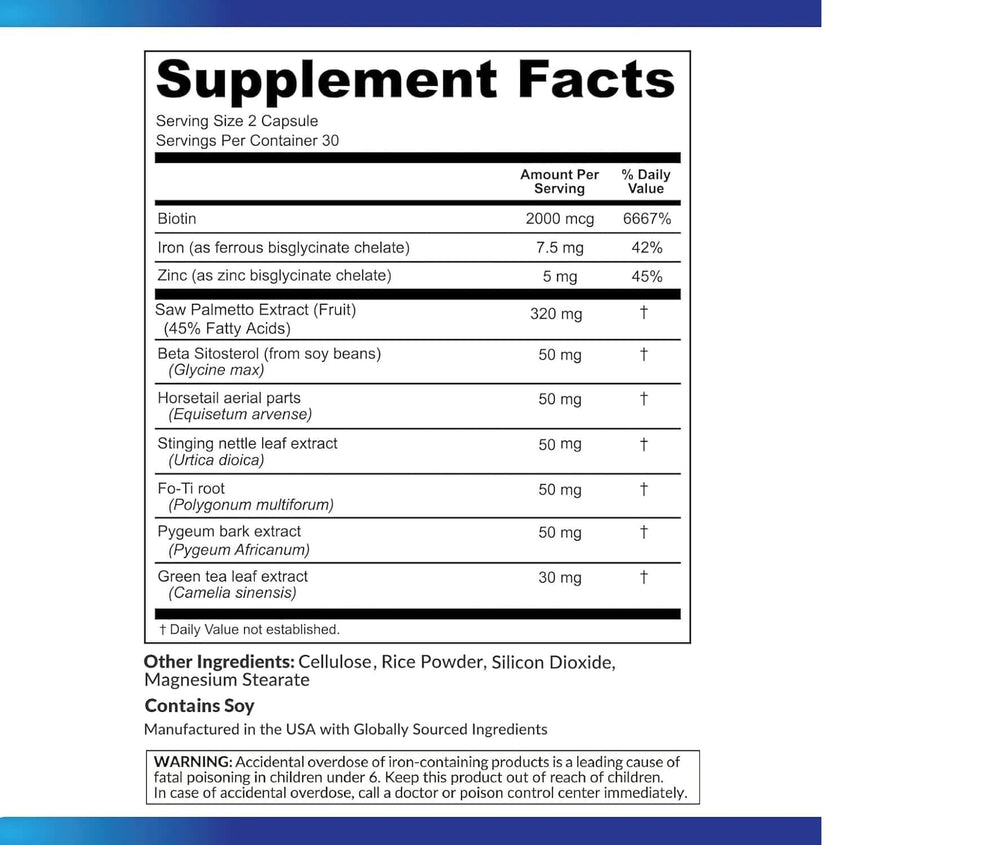 Pure Research DHT Blocker capsules close-up for convenient daily use.