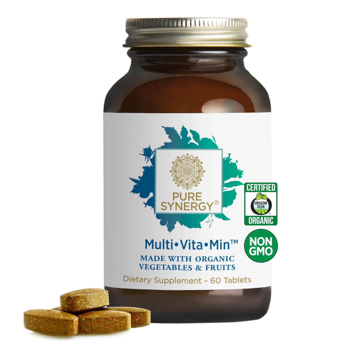 Pure Synergy Multi·Vita·Min bottle with 60 tablets for daily wellness