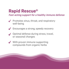 PURE SYNERGY Rapid Rescue ingredients panel featuring echinacea and elderberry