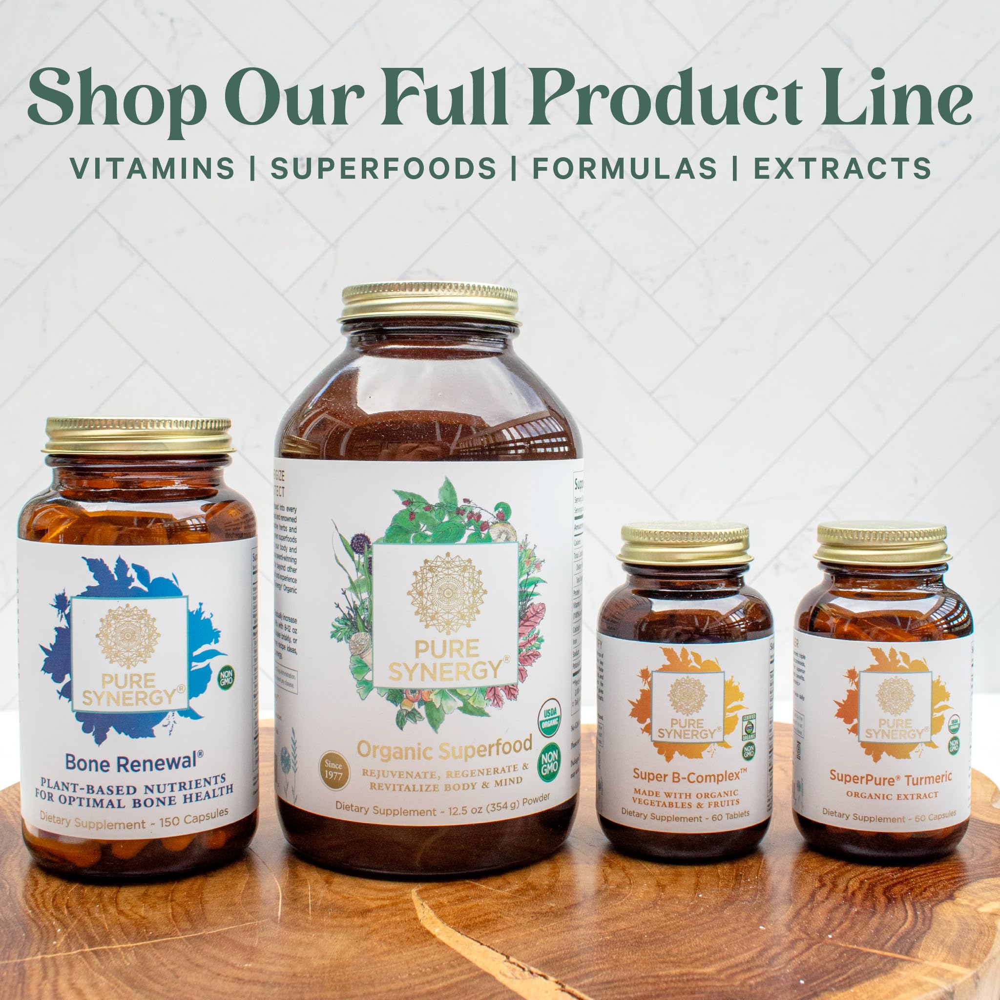 Pure Synergy SuperPure vegan gluten-free seal on label