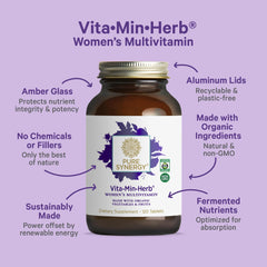 PURE SYNERGY Vita Min Herb organic herbal extracts representing holistic support.
