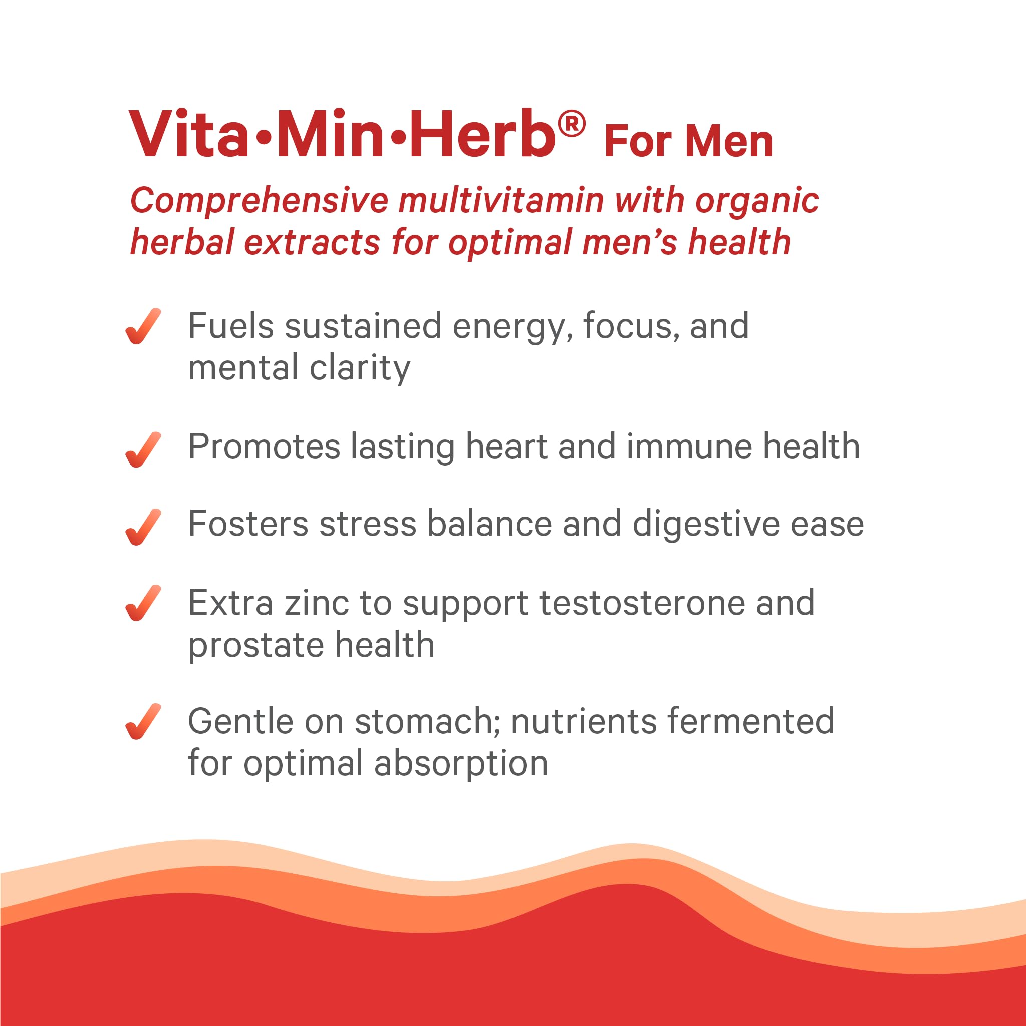 PURE SYNERGY Vita·Min·Herb for Men label close-up emphasizing non-GMO and vegan attributes