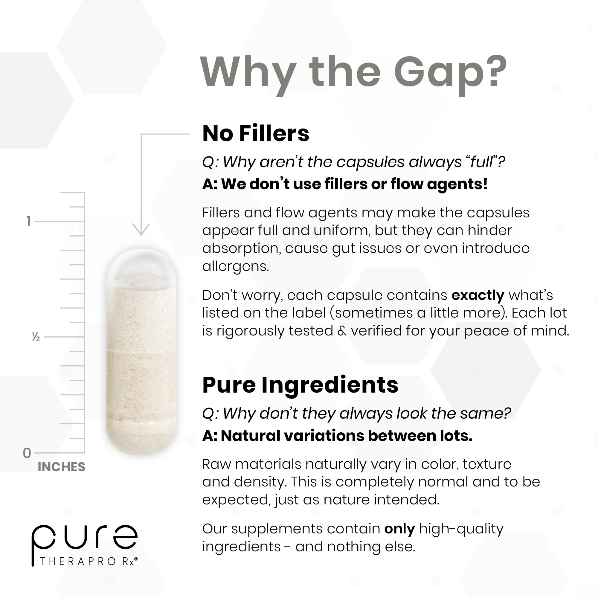 Pure TheraPro Rx bottle beside dosage tool for daily dosing.