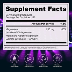 Pure TheraPro Rx Optimum Magnesium lysinate-glycinate capsules offer non-drowsy daytime support