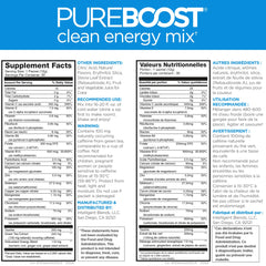 Pureboost packets held in hand signaling convenient 30-count energy on the go.