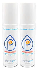 Purefypro spray bottle disinfecting gym gear quickly.