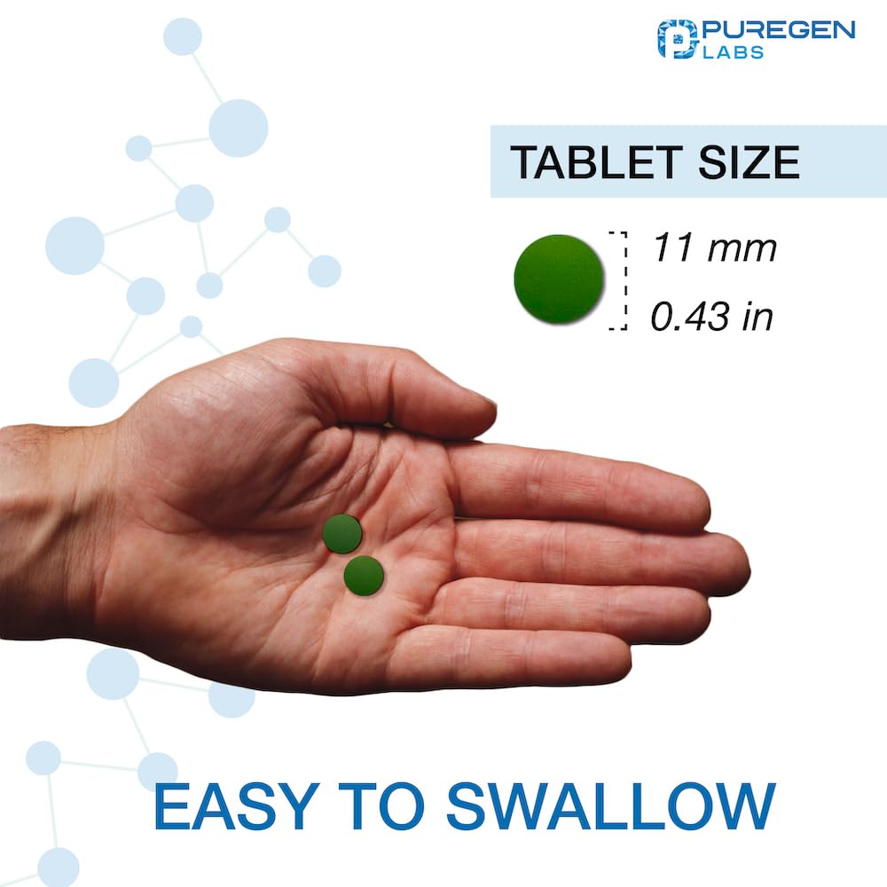 Puregen Labs 100 tablets pack on countertop for convenient monthly supply.