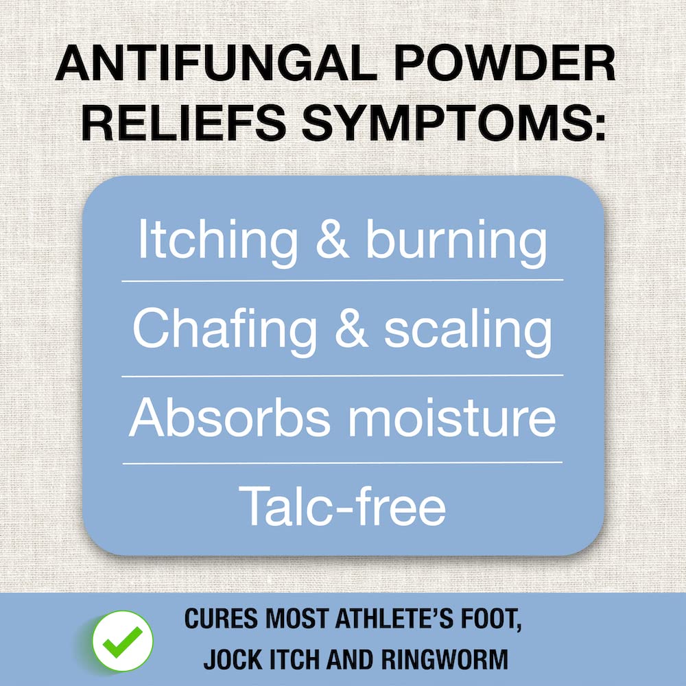 Puregen Labs Antifungal Powder hands applying powder to skin for easy use.