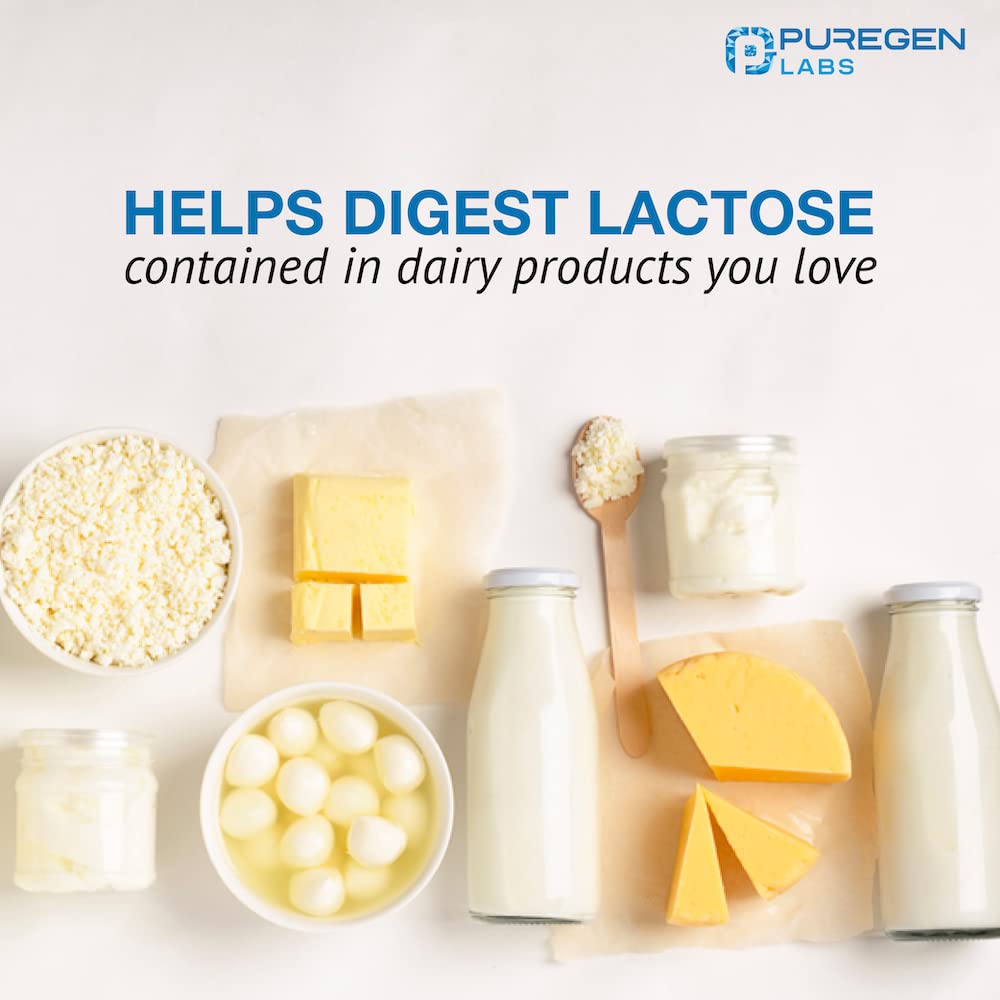Puregen Labs caplets ready to aid lactose digestion during meals.