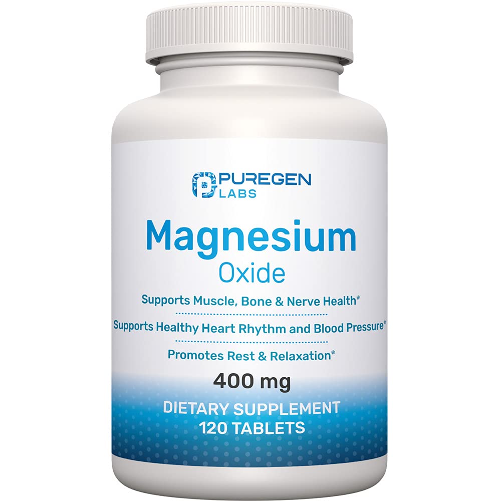 Puregen Labs Magnesium 400mg bottle front for daily support