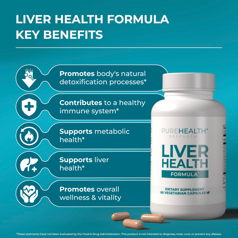 PUREHEALTH RESEARCH Liver Health milk thistle ingredient highlights botanical liver support.