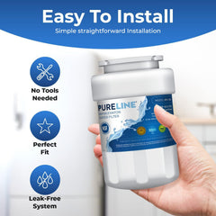 Pureline filtration-technology close-up highlighting 3-step filtration for crisper taste