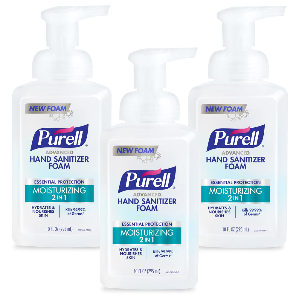 Purell Advanced 2in1 Moisturizing Foam 10oz pump bottle for quick sanitizing