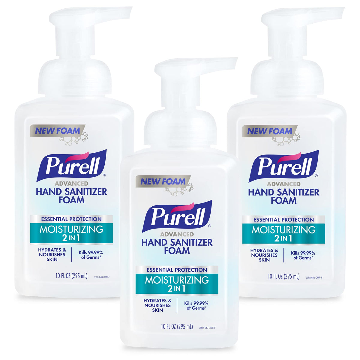 Purell Advanced 2in1 Moisturizing Foam 10oz pump bottle for quick sanitizing