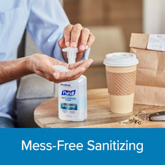 Case of three Purell bottles ready for office reception and breakroom use