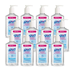 Purell Advanced Hand Sanitizer Refreshing Gel bottle ready for quick sanitization.