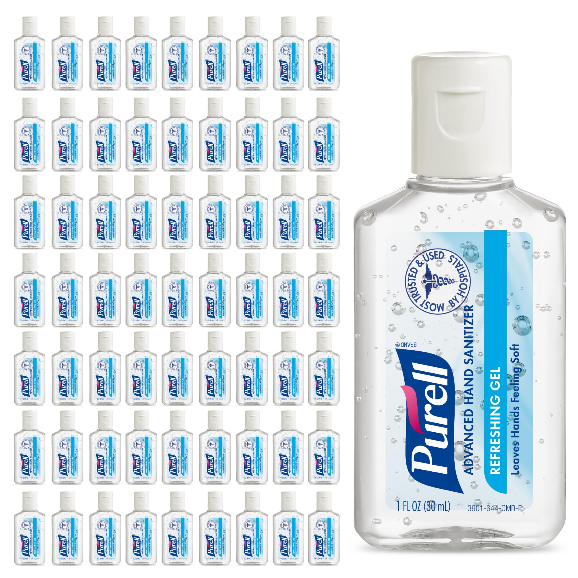Purell Advanced Hand Sanitizer refreshing gel bottle front view for on-the-go germ protection