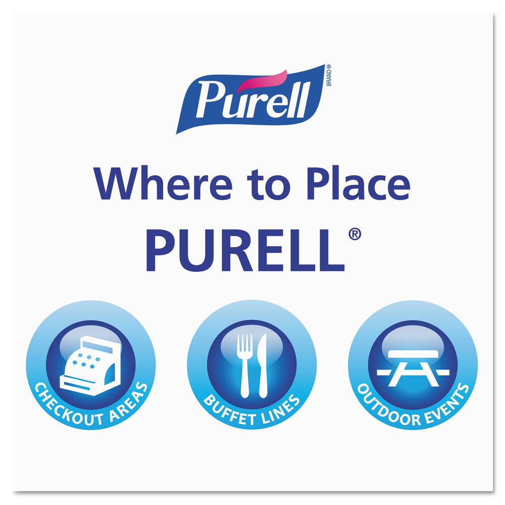 Purell Advanced Hand Sanitizer Refreshing Gel in breakroom area supporting quick hygiene