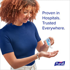Purell Advanced Hand Sanitizer refreshing gel pack of 72 bottles highlights value and portability for families
