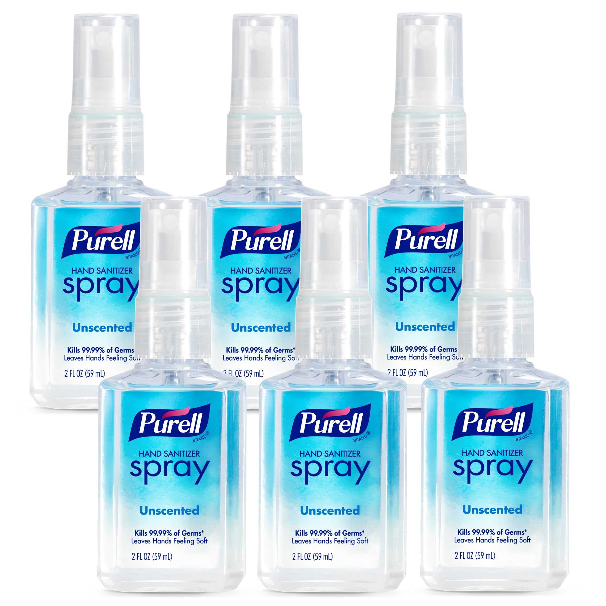 Purell Advanced Hand Sanitizer Spray unscented 2oz bottle: compact germ defense on the go.