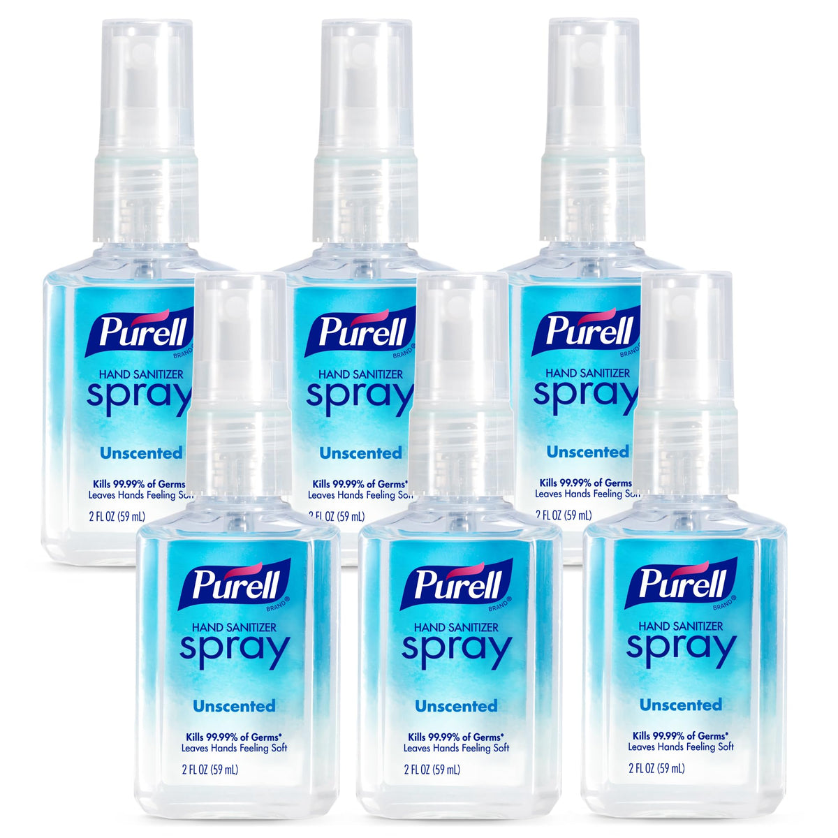 Purell Advanced Hand Sanitizer Spray unscented 2oz bottle: compact germ defense on the go.