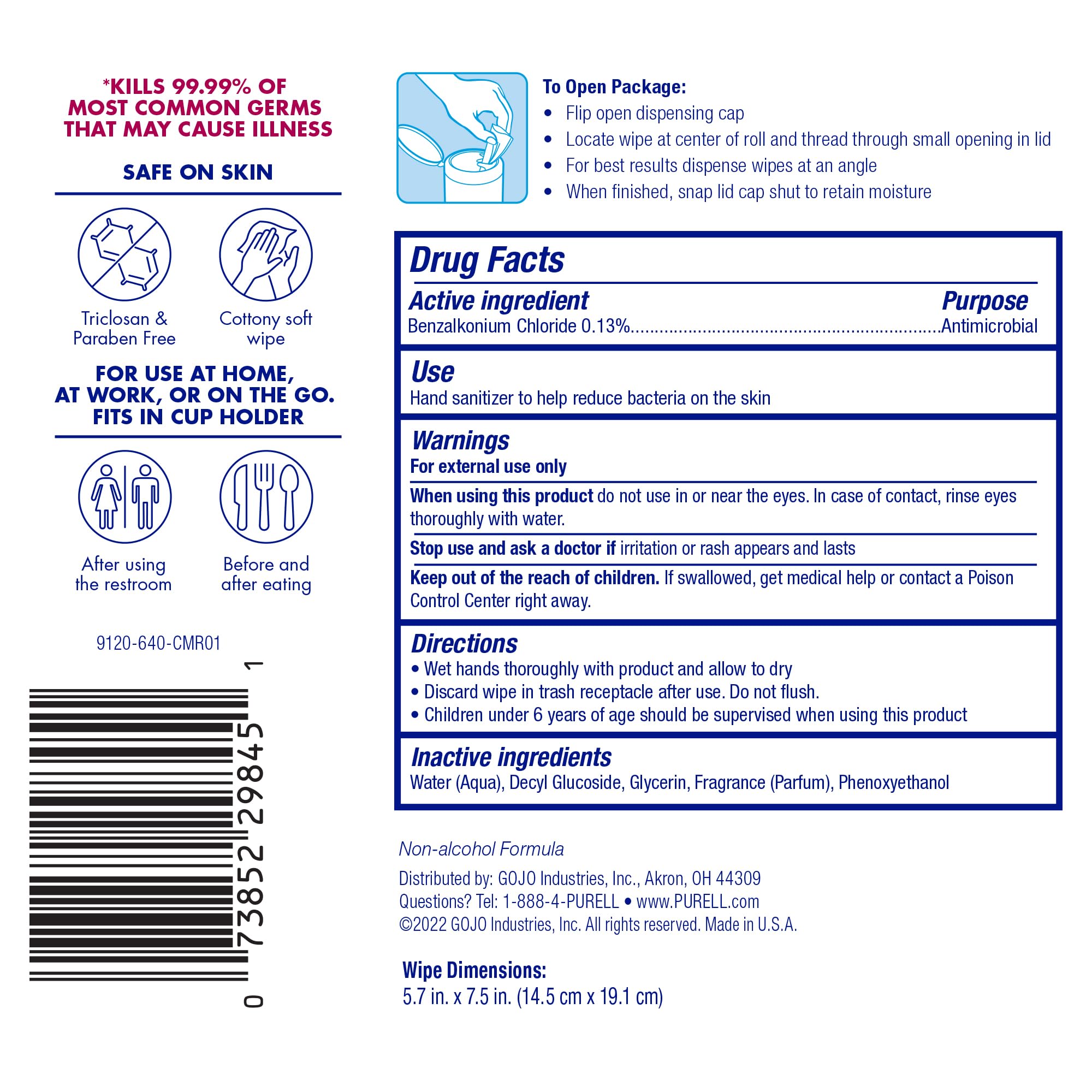 Purell clean refreshing scent emphasized by canister image