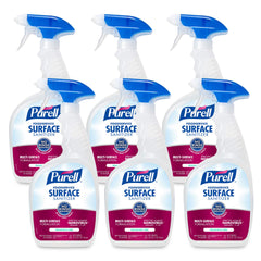 Purell Foodservice Surface Sanitizer Spray bottle front view, fragrance-free formula for quick surface disinfection.