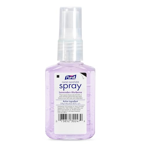 Purell hand sanitizer spray ethanol-base formula highlighted for USA origin