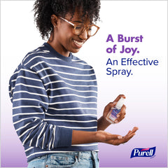 Purell lavender-verbena scent label emphasizes calming aroma