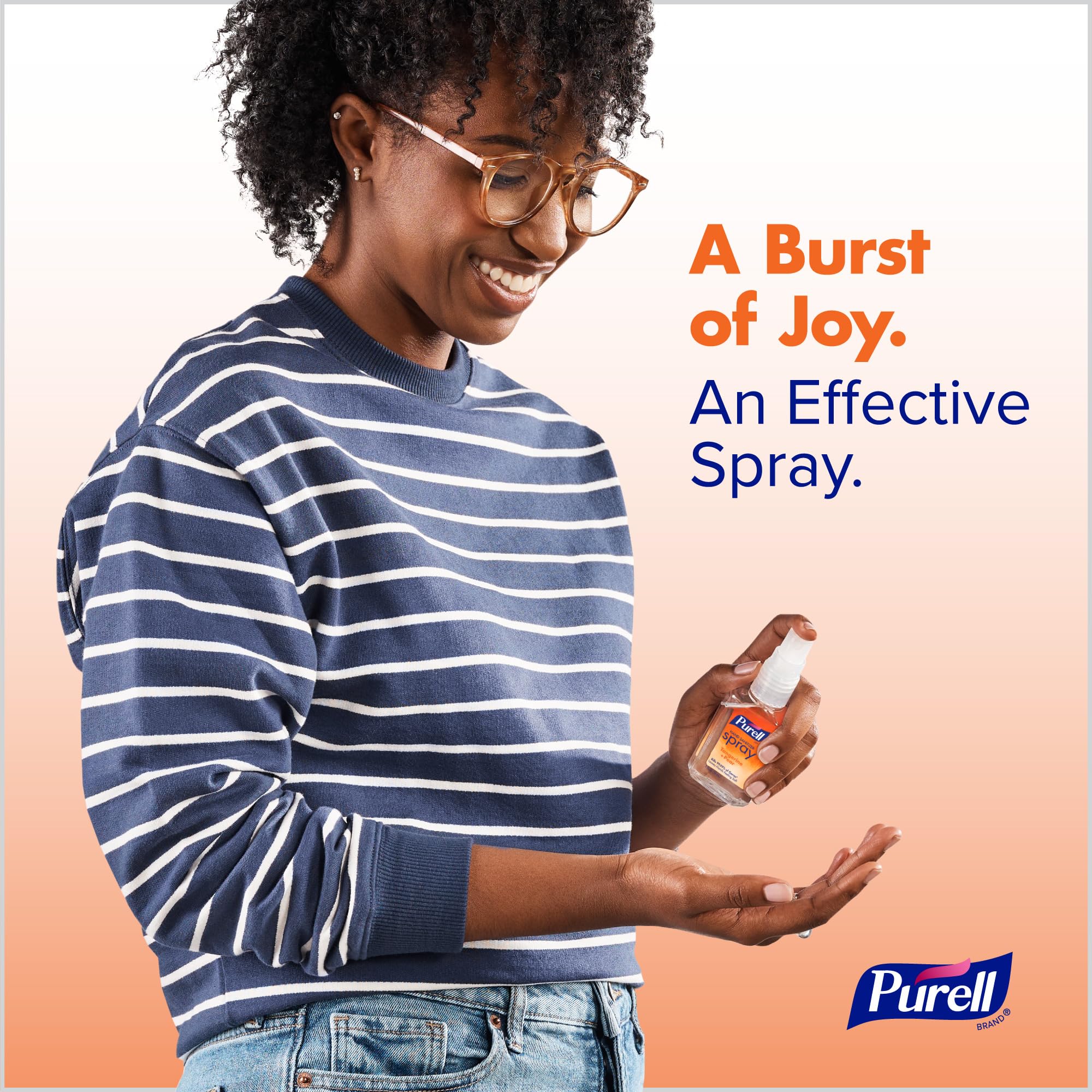 Purell travel-size spray bottle for easy on-the-go hand cleansing.