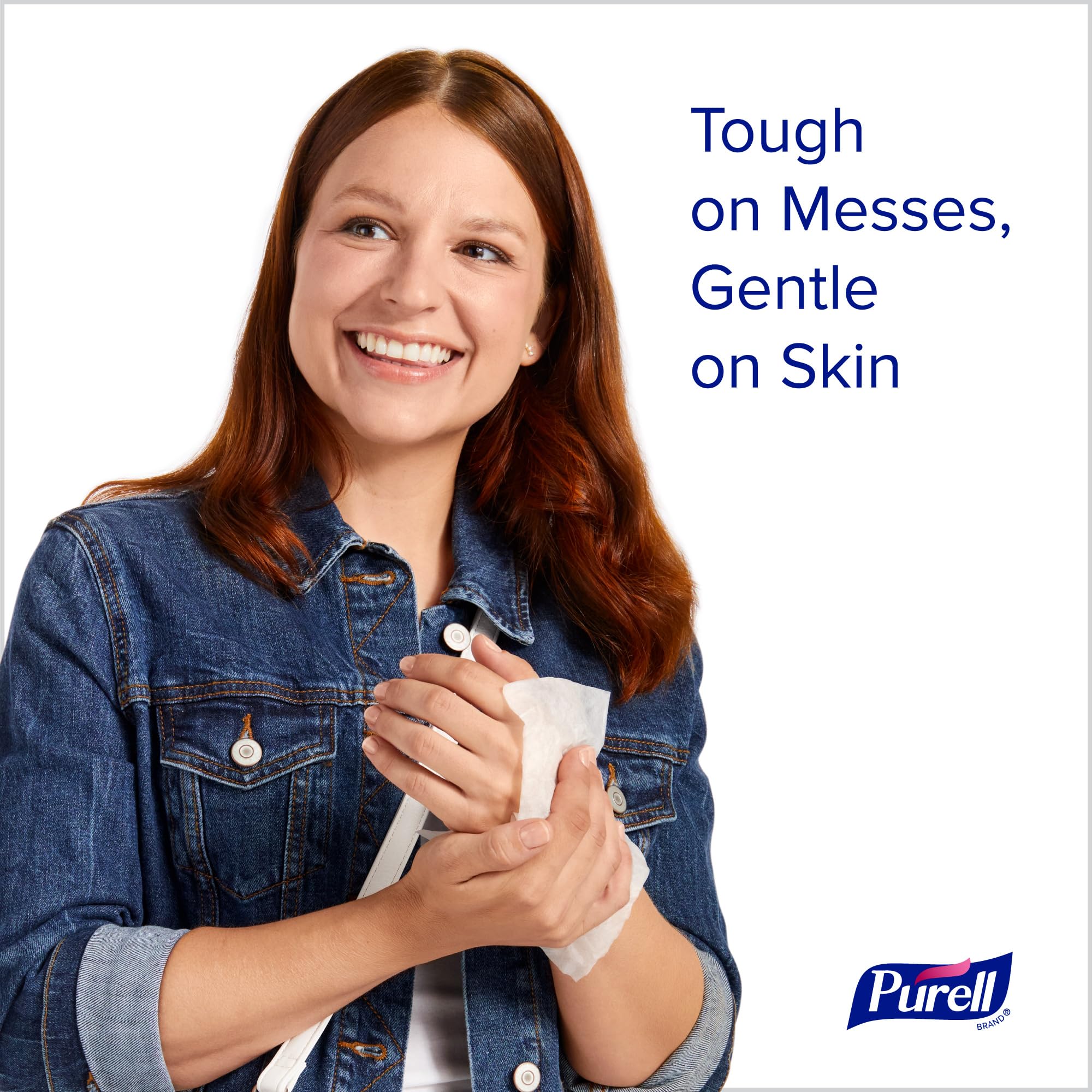Purell hand sanitizing wipes pocket-size packets for on-the-go sanitizing.