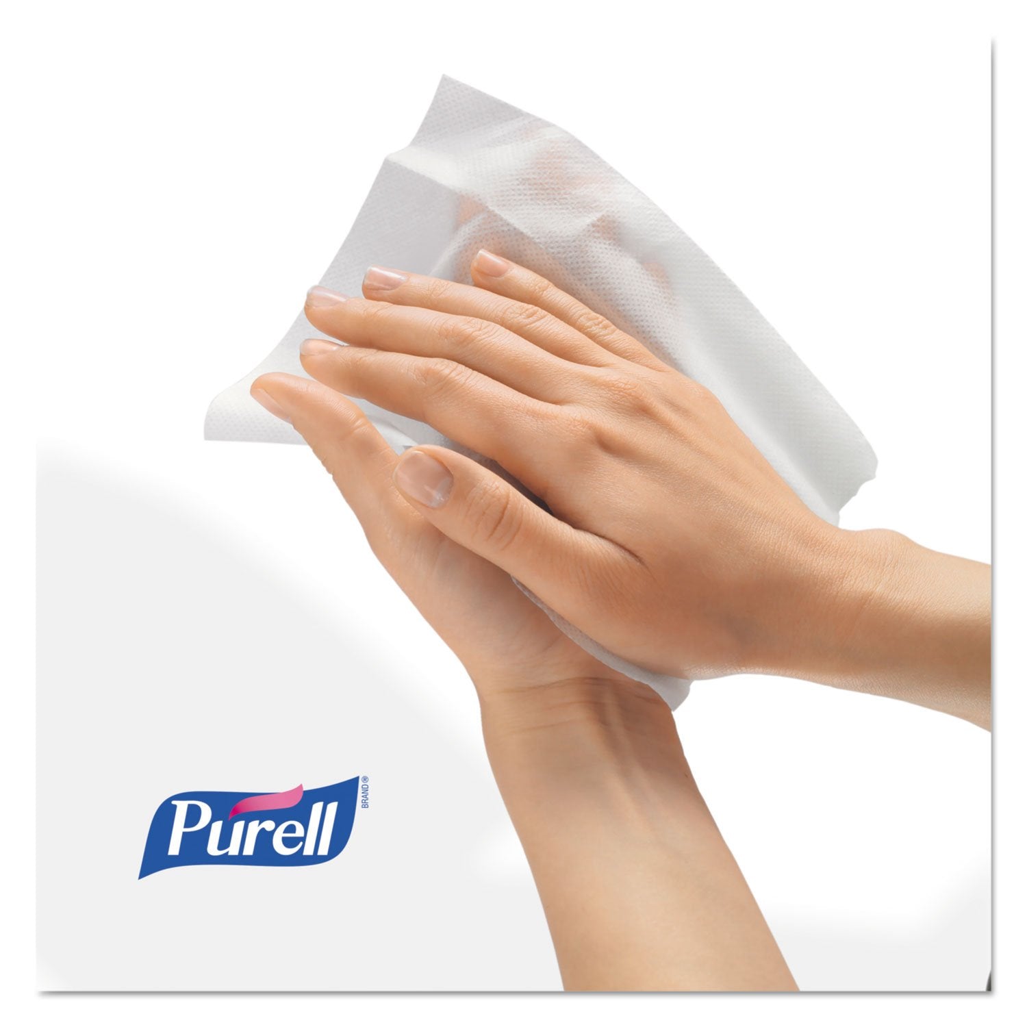 Purell non-linting wipes provide comfortable hand sanitizing.
